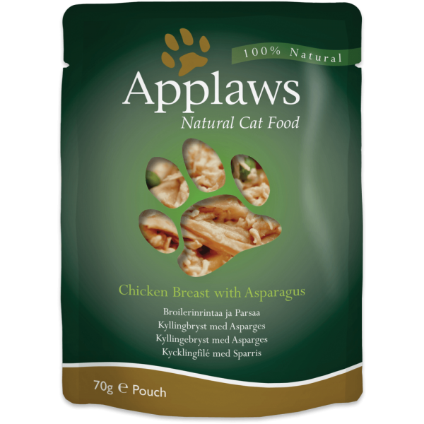 Applaws Chicken with Asparagus in Broth Pouch For Cats 成貓雞肉&蘆筍 70g X 12 包